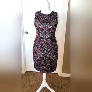 Tommy Hilfiger Multi-Color Paisley Print Sheath Dress, Size 4